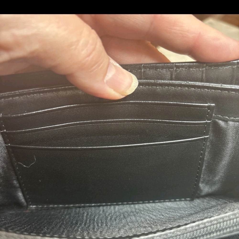 MCM Black Textured Wallet with Gold Accent - Picture 6 of 6